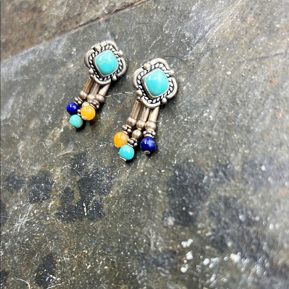 VTG 925 NJ Sterling Silver Earrings - Picture 2 of 4
